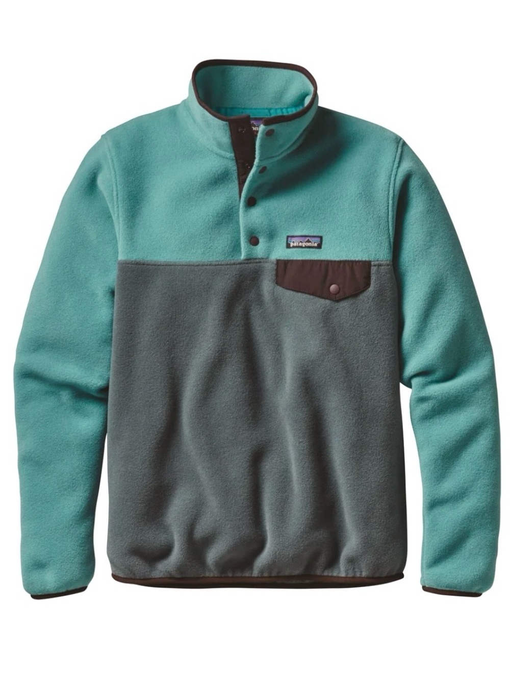 Patagonia Synchilla Snap T Women’s M Pullover Retro Teal Gray Fleece